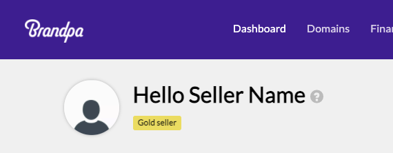 Showing seller level at the top of seller dashboard
